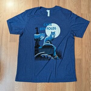 An Evening With Cake and Ben Folds Five Band T Shirt Blue Size large